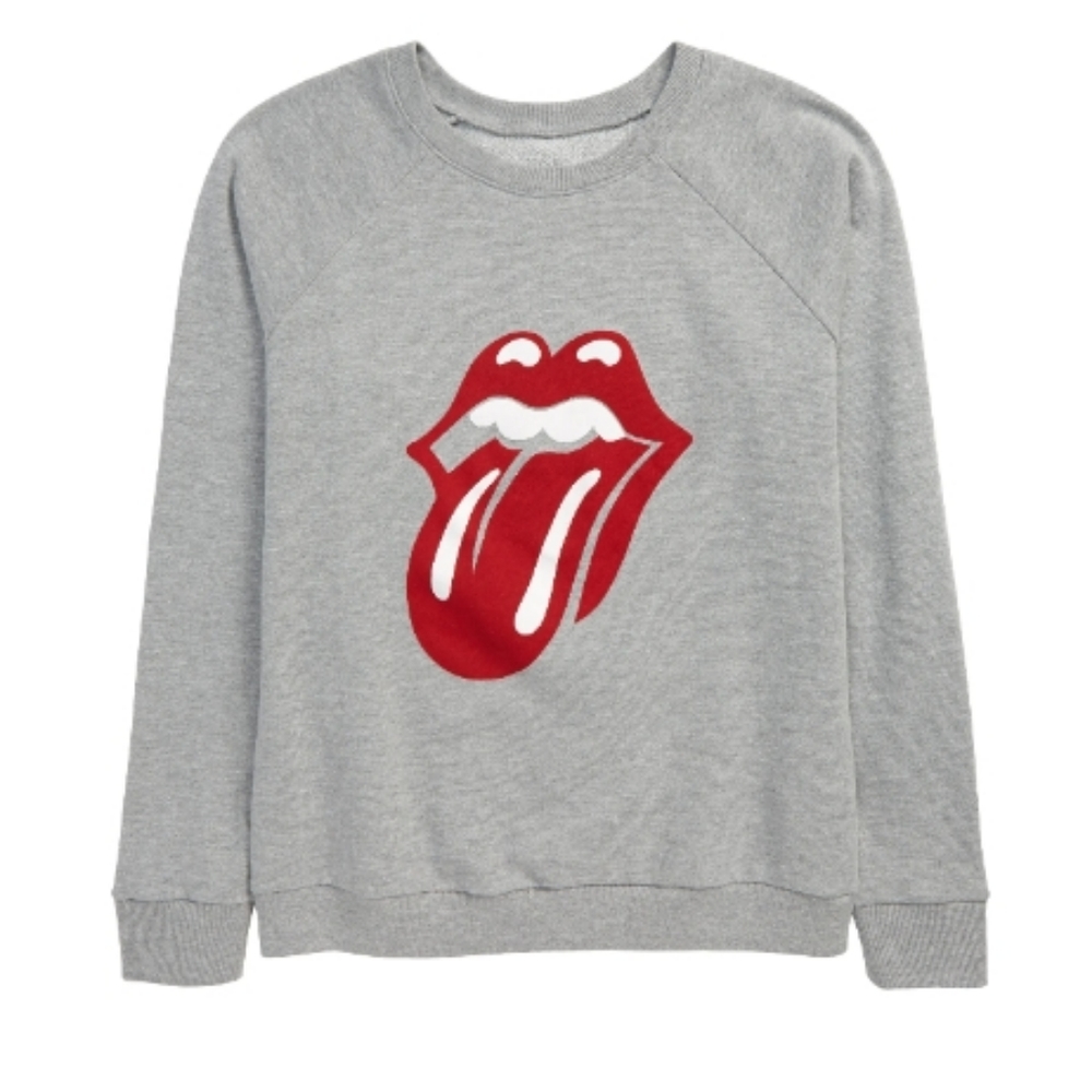 NWT/TREASURE & BOND/Band Graphic Sweatshirt In Rolling Stone / size M